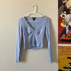 FOREVER21: Sky Blue crop top